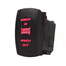 Interruptor basculante momentáneo para coche, soporte para EE. UU., lámpara de luz interior LED azul/rojo, 7 pines