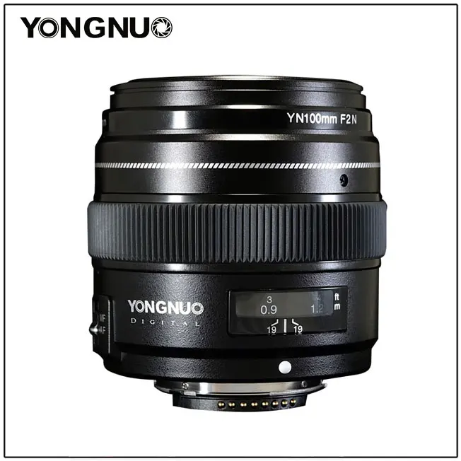 YONGNUO YN100mm F2N AF/MF с большой апертурой Стандартный Средний телеобъектив с фиксированным фокусным расстоянием для объектива камеры Nikon