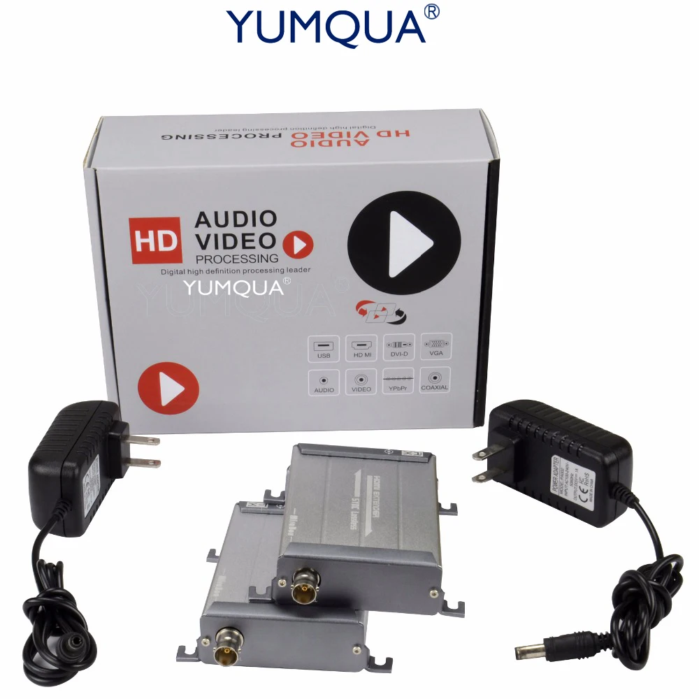YUMQUA 2017 New HDMI Extender 1080P 200m LossLESS No Delay HDMI Over Single RG59 RG 6U Coax Cable Extender For DVR DVD Home Theater