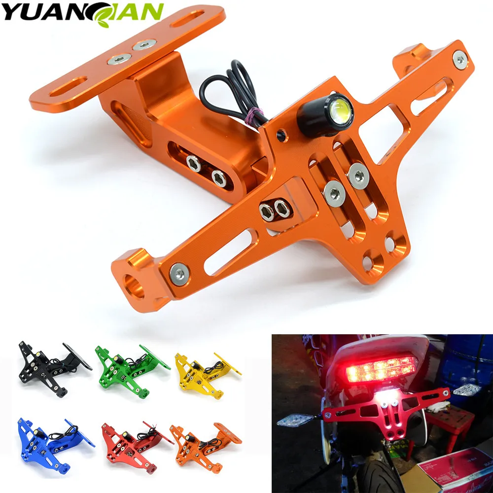 

CNC Motorcycle License Plate Bracket Holder FOR ktm duke RC 125 200 390 690 smc 1290 rc honda kawasaki yamaha tmax 530 500 r25