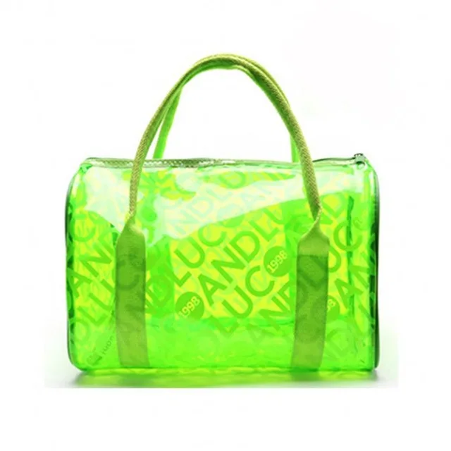 Женские модные сумки для макияжа из водонепроницаемого прозрачного ПВХ косметичка дорожный органайзер для туалетных принадлежностей Портативная сумка для ванной - Цвет: Green