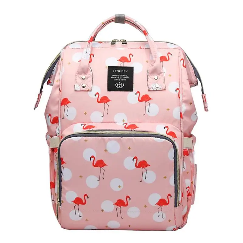 Пеленки сумка рюкзак для мамы для беременных Пеленальный сумки большой Ёмкость Водонепроницаемый кормящих мешок Мокрый сумка-фламинго