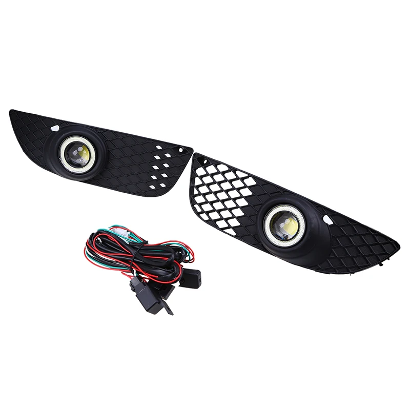  POSSBAY Auto Halo Ring Fog Light Lamp for Mitsubishi Lancer 2008-2012 LED Angel Eye DRL Daytime Run - 32767537958