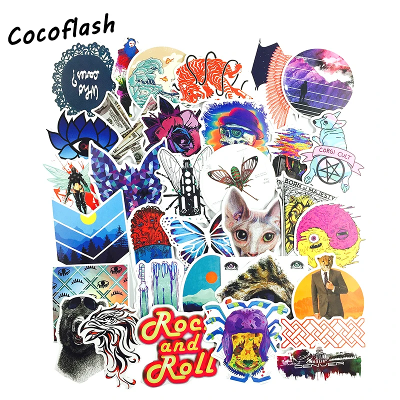 100 PCS Mixed Stickers for Laptop Luggage Car Bicycle Motorcycle Skateboard Phone Home Decor Decal Graffiti Waterproof Sticker