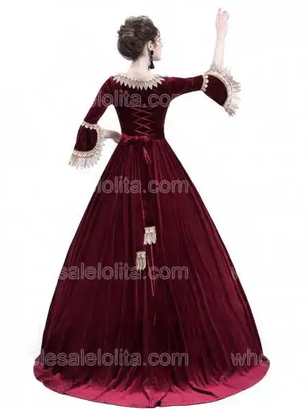 wine-red-velvet-marie-antoinette-queen-theatrical-victorian-dress6(1)