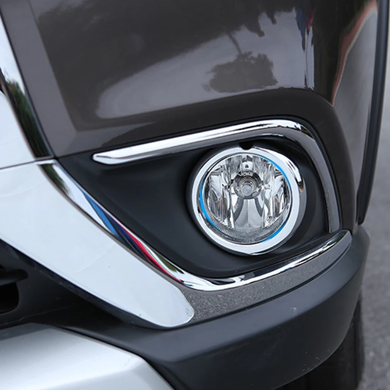 

Exterior ABS Chrome Front Fog Light Lamp Cover Trims Garish Bezels Decoration Frames 2Pcs Fit For Mitsubishi Outlander 2016 2017