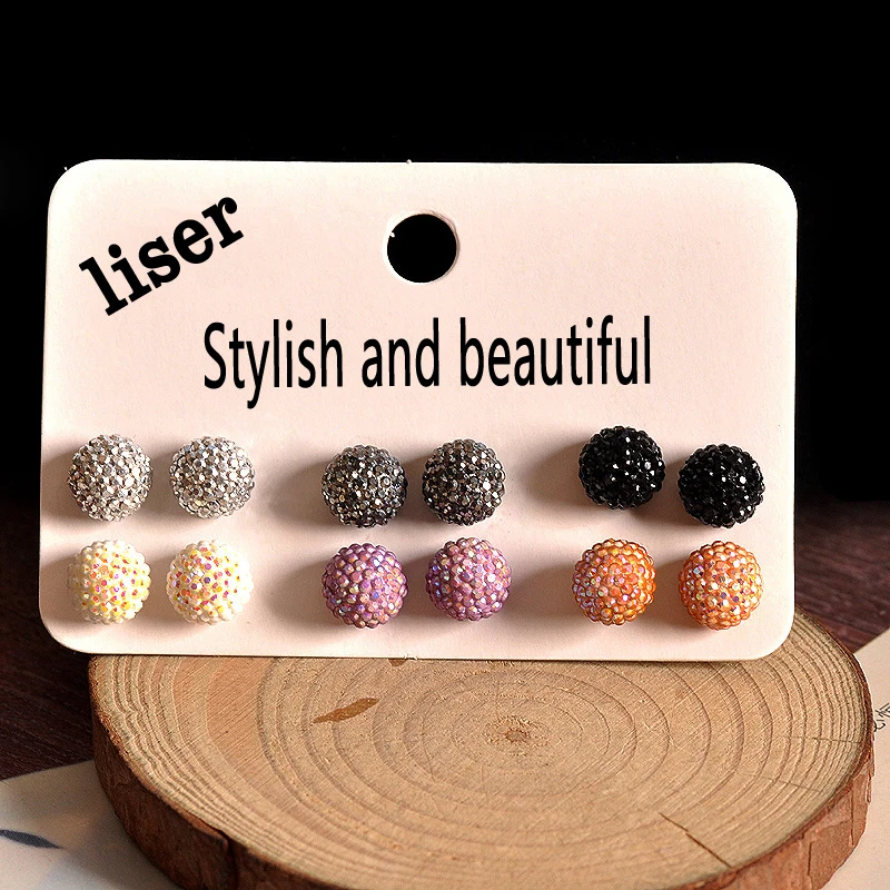 

6 Pairs /set Earrings Set New Fashion Women Accessories Wholesale Girls Birthday Party Pearl Earrings Beautiful Mix-and-Match