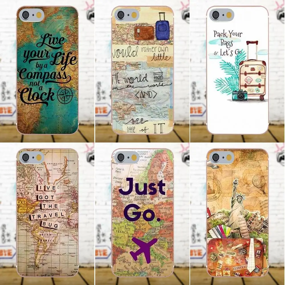 

Bixedx World Map Travel Plans For Samsung Galaxy A3 A5 A7 J1 J3 J5 J7 2016 2017 S5 S6 S7 S8 S9 edge Plus Soft TPU Luxury