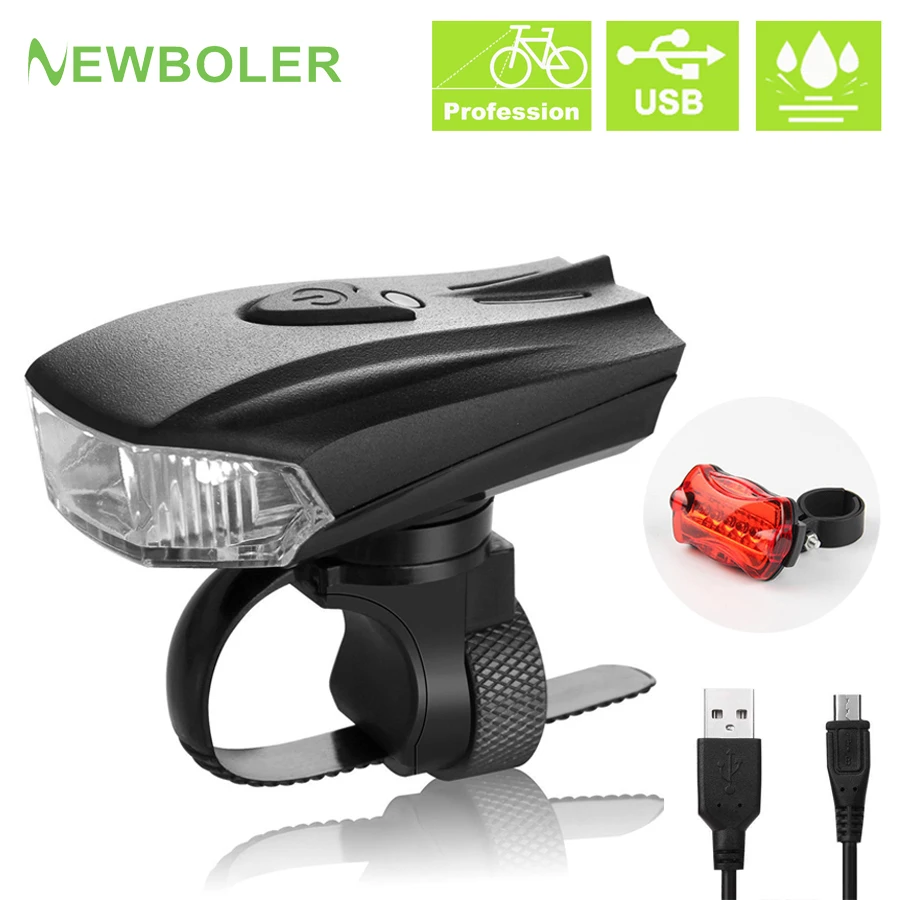 Kaufen NEWBILER 800 Lumen Smart Rennrad Vorne Licht USB Induktion Taschenlampe Für Fahrrad Deutsch Standard MTB Bike Hinten Led leuchten kit