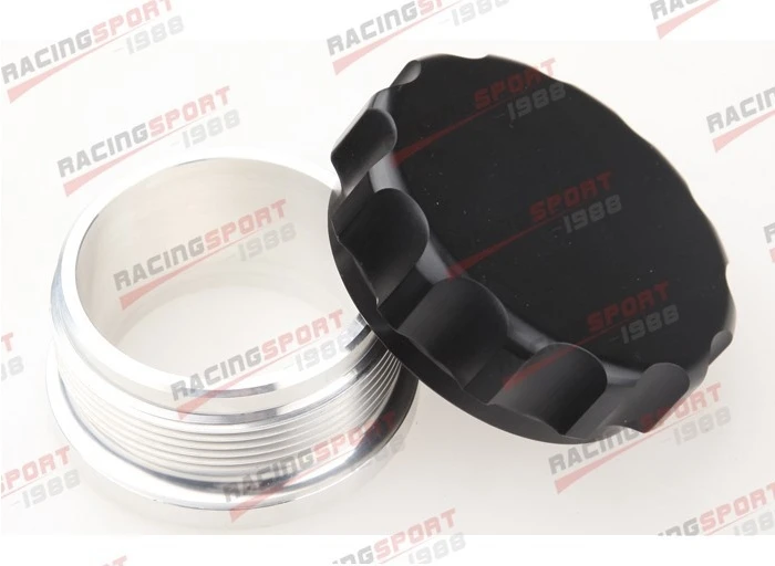 

2" 50.8mm Aluminium Alloy Weld On Filler Neck And Cap Oil, Fuel, Water Tank Black