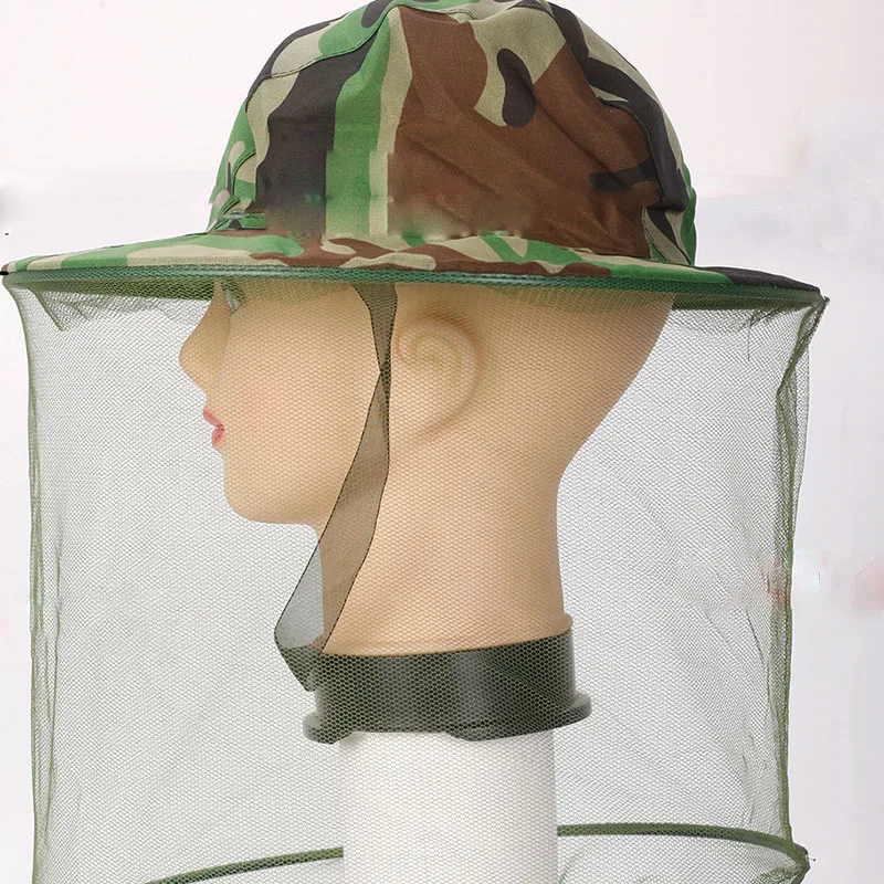 Москитная зеленая камуфляжная сетка для защиты от насекомых, головная сетка, защитная шляпа для лица, товары для сада на открытом воздухе