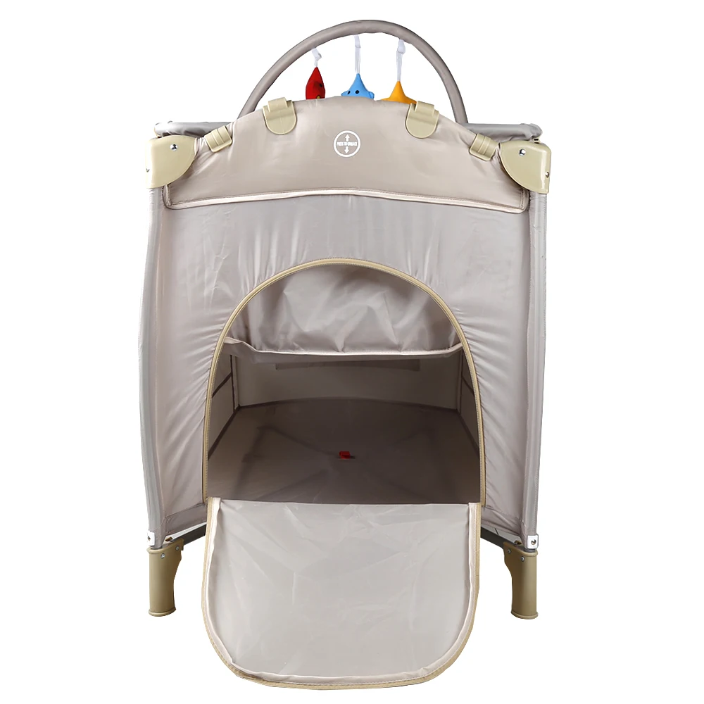 Cartoon Baby Cribs Bed Diaper Changing Stations Portable Foldable Playpen Crib Child Alloy Double Folding Cot Baby Furniture Cartoon Baby Cribs Bed Diaper Changing Stations Portable Foldable Playpen Crib Child Alloy Double Folding Cot Baby Furniture