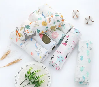 

DHL 200Pc Cotton Baby Swaddles Soft Newborn Blankets Bath Gauze Infant Wrap sleepsack Stroller cover Play Mat