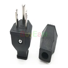 5 x NEMA 5-15 P вилка США заземленная мощность DIY разборный штекер 250V-15A