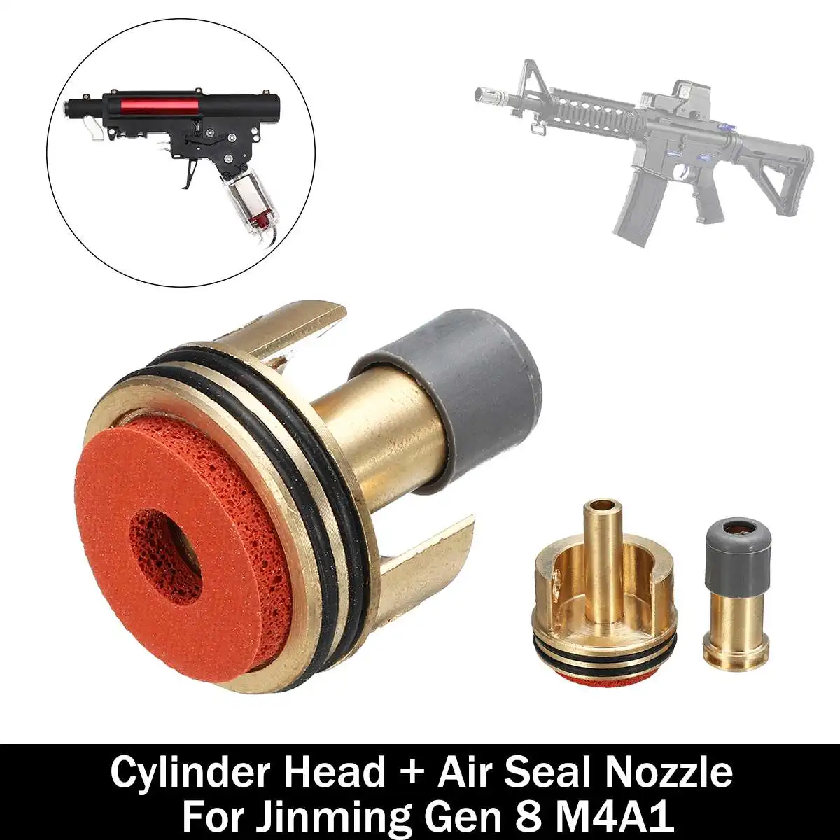 

Upgrade Double Cylinder Pump Head with Plunger Nozzle for Jinming Gen 8th M4A1 Gearbox Guns