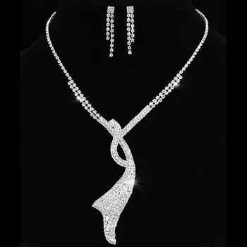 

Bridal Wedding Party Quality Necklace Earrings Set Bridesmaid Jewelry CS1192
