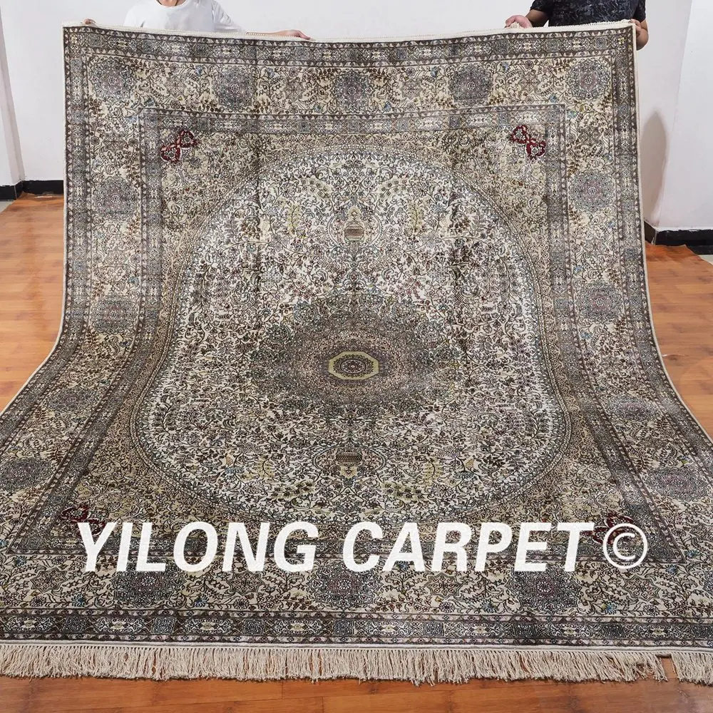 YILONG 8'x10' персидский ручной Шелковый ковер нежный цветочный (ML035A8x10)|floral carpet|silk