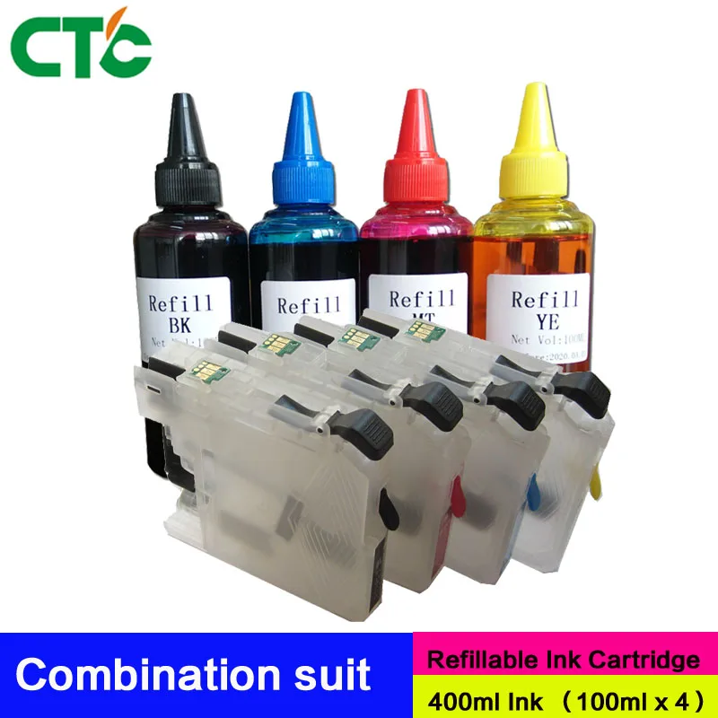 

LC223 lc225 refillable ink cartridge for brother J562DW J480DW J680DW J880DW 4120DW J4420DW J4620 J4625DW printer with ARC chip