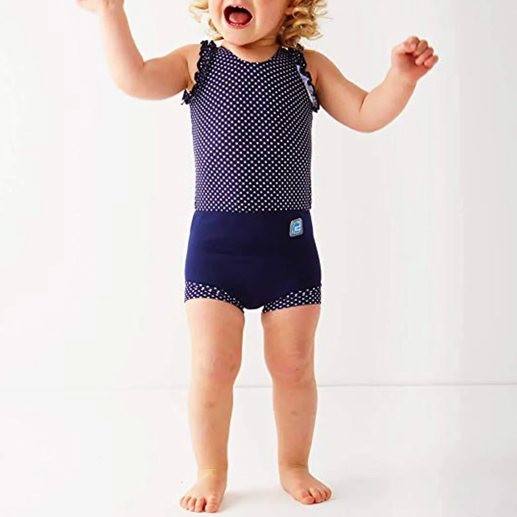 

Children Swimwear for Girls Polyester One Piece Swimsuit Toddler Baby Girls' Straps Dot Beach Ruffles One Piece Garment w619
