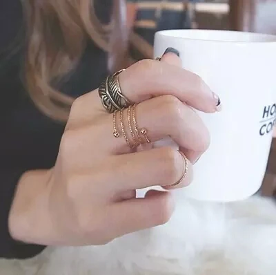 Lu Fei leaves the ring three sets of retro fashion female decorative finger joints or accessories 1336 | Украшения и аксессуары
