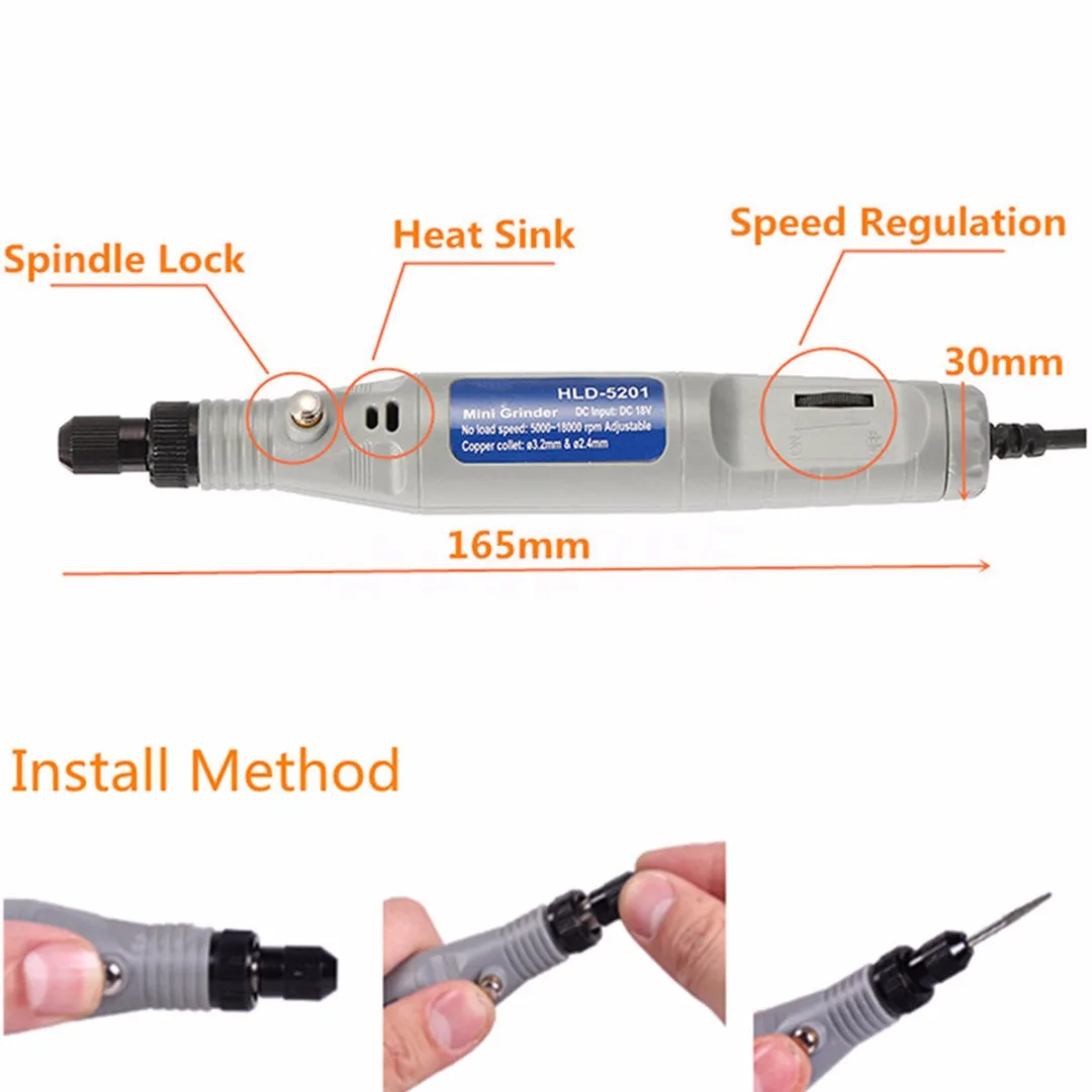 New 100V-240V  DC 18V Variable Speed Electric Drill Grinding Rotary Engrave Tool