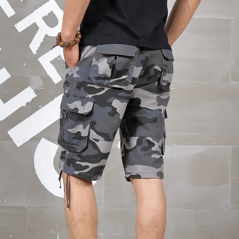 Camouflage Cargo Shorts Men 2019 New Fashion Casual Shorts Male Loose Work Shorts Military Short Pants Plus Size 29-44 4