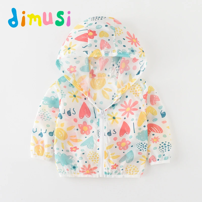

DIMUSI Boy's UV proof hoodie Portable jackets kids printing Windbreak jacket children printing wind Coat windbreaker BC207