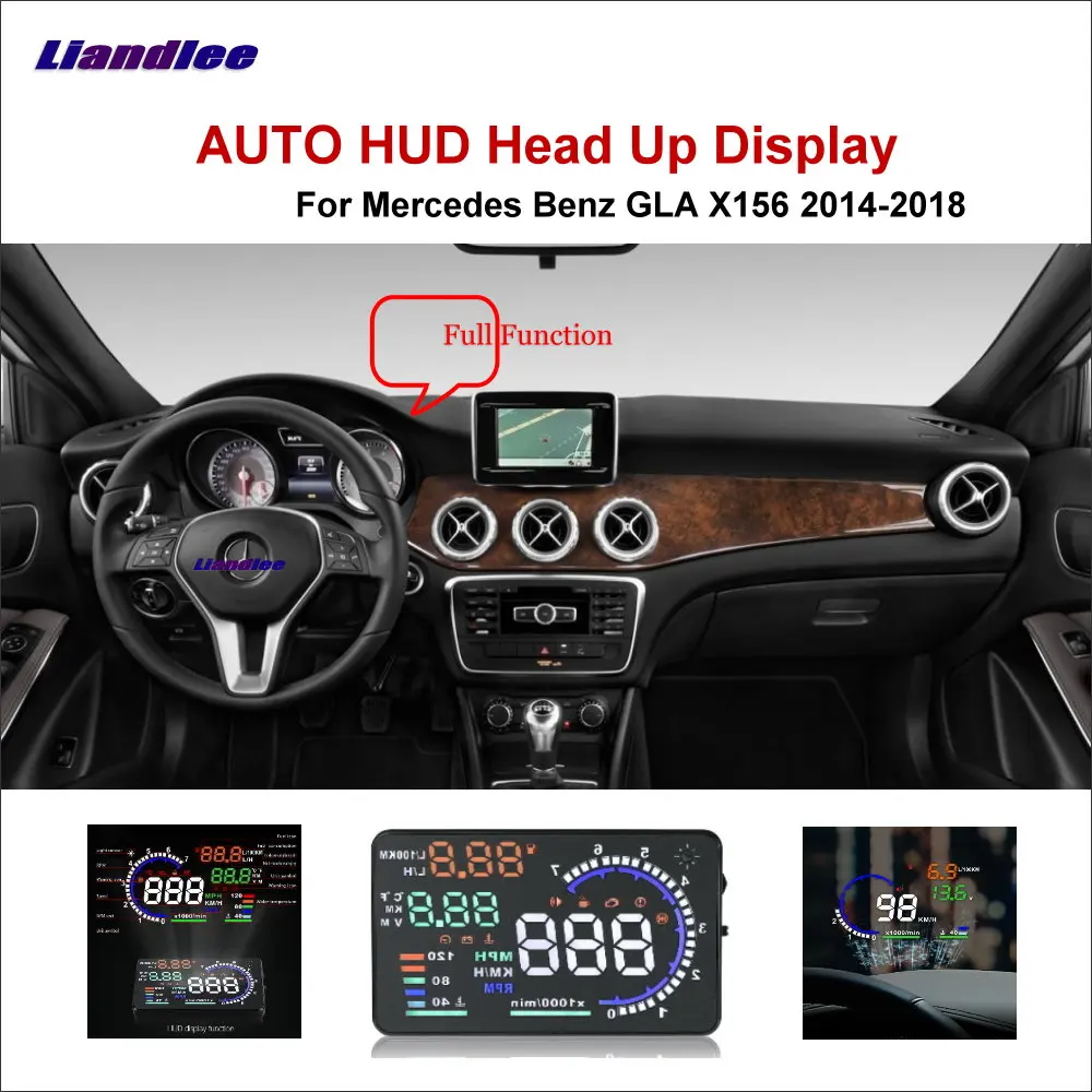 

Liandlee For Mercedes Benz GLA X156 2014-2018 Safe Driving Screen Full Function OBD Car HUD Head Up Display Projector Windshield