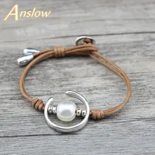 Anslow бренд дизайн модные ювелирные изделия Сладкий корейский ручной работы DIY Морская раковина из натуральной кожи браслет для женщин друг LOW0650LB