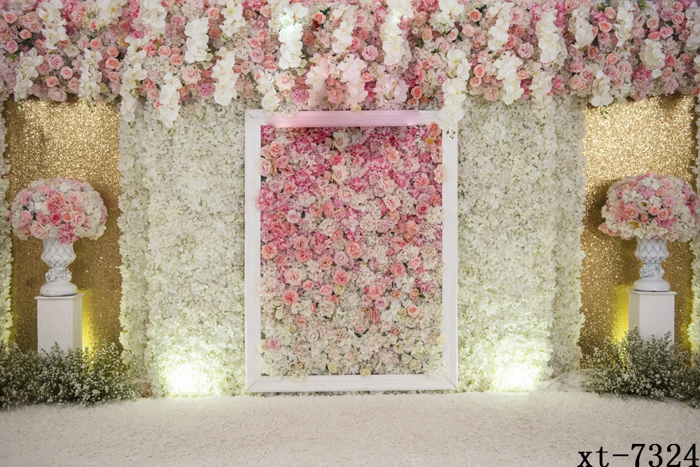 Wedding Ceremony Backdrop Rose Flower Wall Adults Photoshoot Birthday