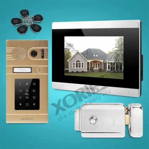 

HOMSECUR 7" Wired Hands-free Video Door Phone Intercom System with RFID Access BC071-G+BM715-S