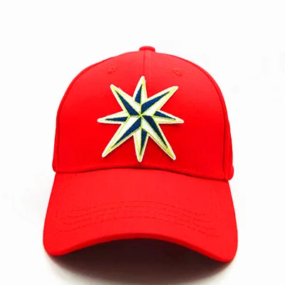 LDSLYJR бейсбольная Кепка с вышивкой в виде звезд хип-хоп бейсболка с возможностью регулировки размера шапки для детей и взрослых Размер 259 - Цвет: red