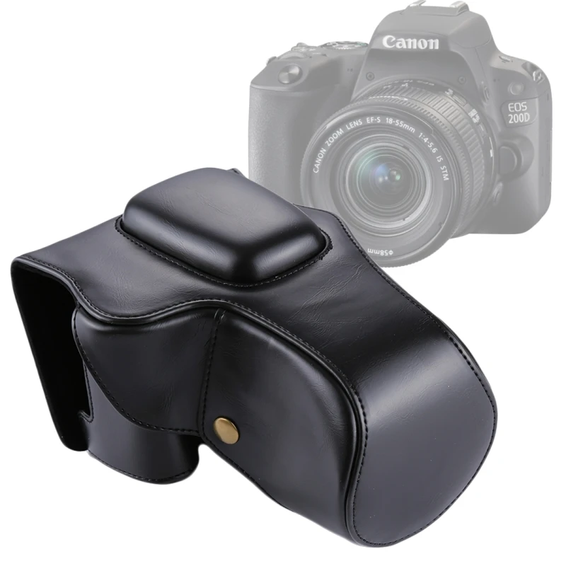 PULUZ For Canon EOS 200D Camera Case Full Body Camera PU Leather Case