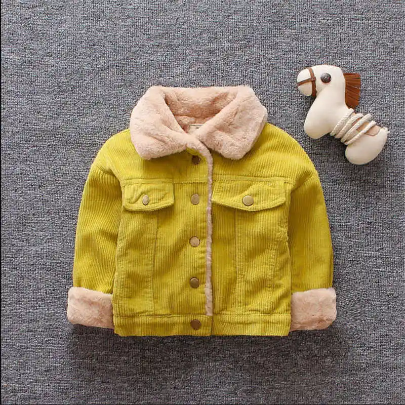 

BibiCola 2018 winter new baby boys coat kids cotton thicken jeckets baby warm corduroy outerwear