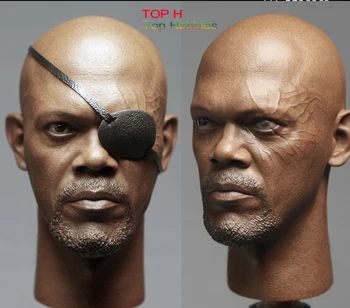 

Custom 1/6 Scale Nick Fury 2.0 Head Sculpt With Eye Mask For 12 Inch Phicen HotToys Body Action Figures