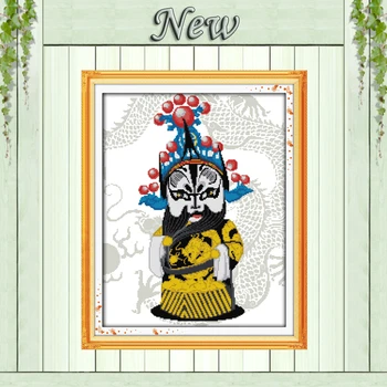 

A character type in Beijing opera Counted Print on canvas Sets embroidery DMC 11CT 14CT Cross Stitch kits Needlework home Decor
