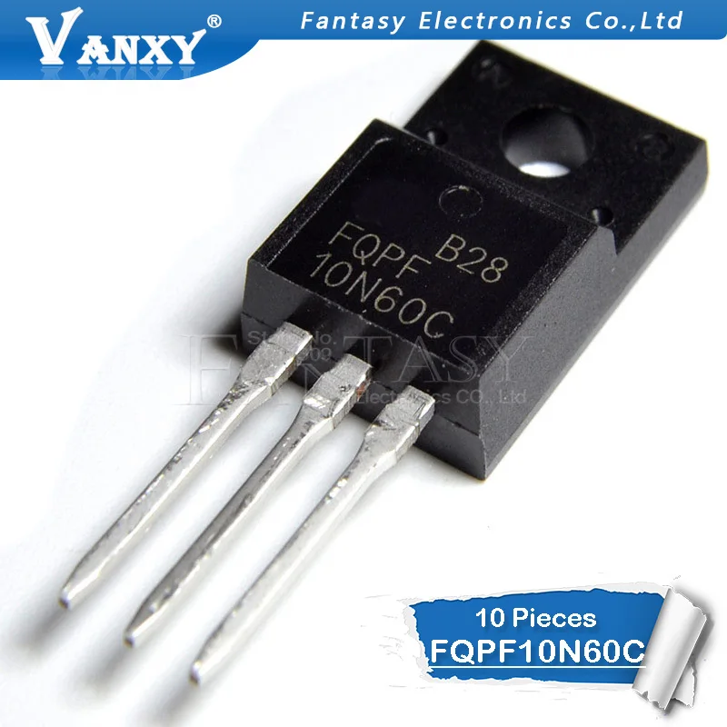 10 шт. FQPF10N60C-220 10N60C 10N60 TO220 FQPF10N60 MOS полевой транзистор
