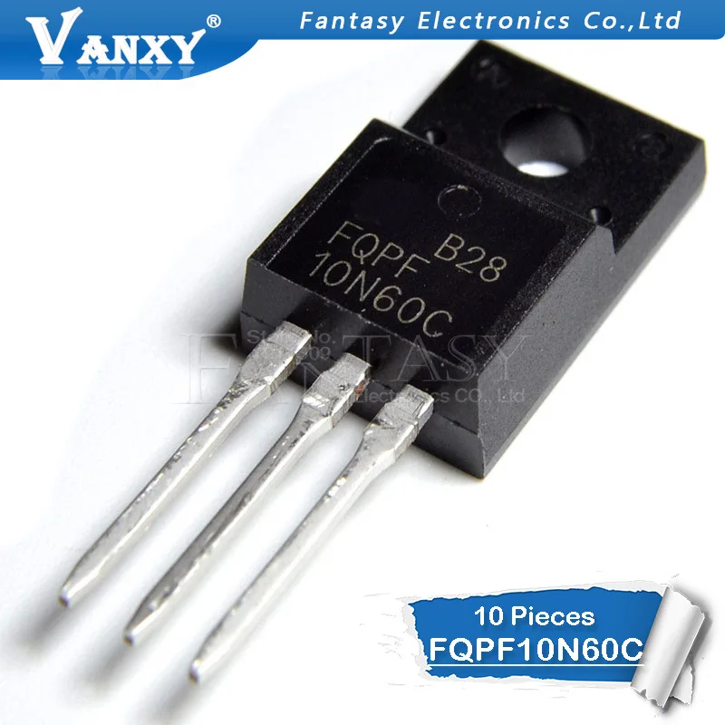 

10PCS FQPF10N60C TO-220 10N60C 10N60 TO220 FQPF10N60 new MOS FET transistor