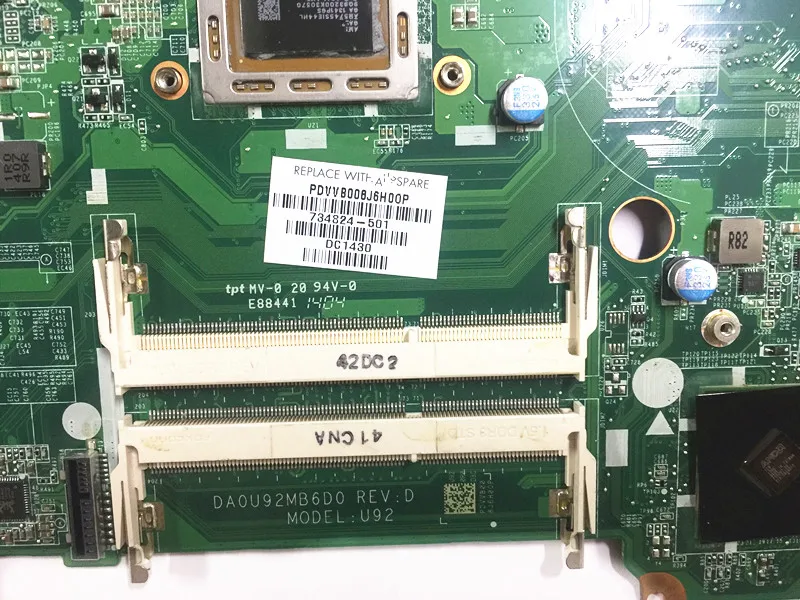 Для HP PAVILION 15 N материнская плата для ноутбука 734824 501 001материнская DSC 8670M/2G A76M A10 5745M