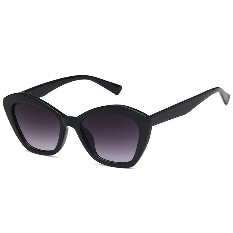 Elbru Леопардовый принт кошачий глаз солнцезащитные очки для женщин Ретро розовые черные UV400 очки винтажные брендовые кошачьи Солнцезащитные очки женские - Цвет линз: Gray