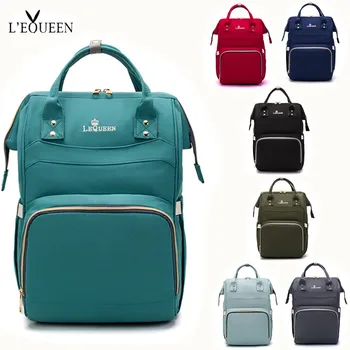 

Lequeen Nappy Backpack Bag Mummy Large Capacity Bag Mom Baby Multi-function Waterproof Outdoor Travel Diaper Bags For Baby Care