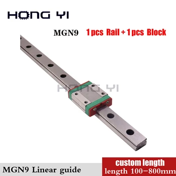

1PC MGN9C MGN9H Linear Rail Guide 150mm 300mm 400mm 500mm with 1PC MGN Slider