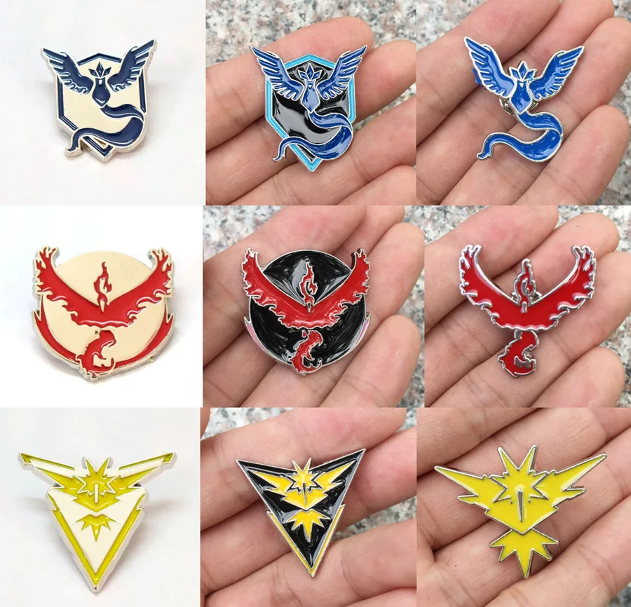 Классические значки Team Mystic Valor Instinct Rocket эмалированная булавка значок на