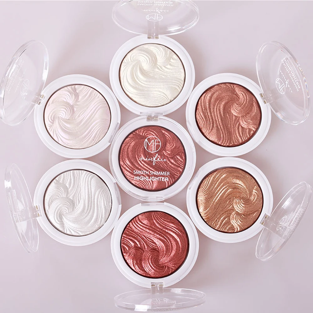 

Shimmer Highlighter Makeup Powder Highlighter Palette Face Base Illuminator Makeup Highlight Contour Silver Golden Glow Set