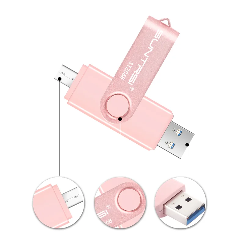 Suntrsi USB Flash Drive OTG USB 3.0 Внешний Накопитель Флешки 16 ГБ 32 ГБ USB Stick Высокая Скорость флэш-Накопитель для Android USB Flash