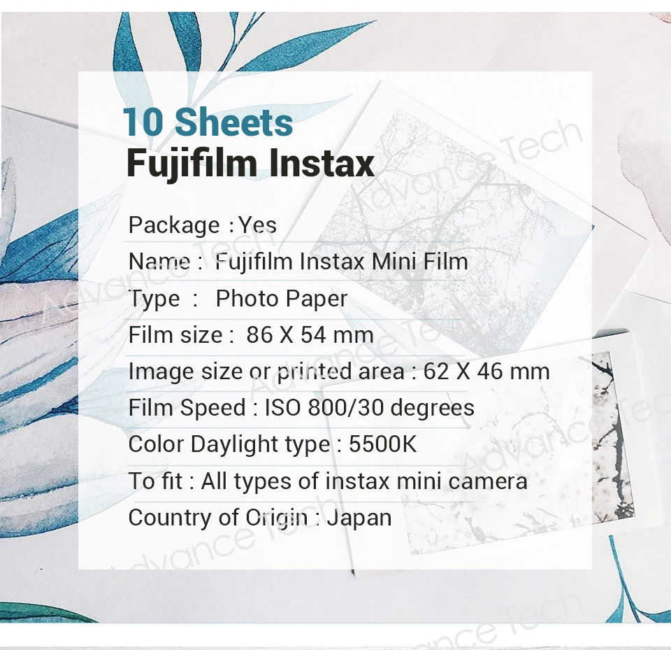 200 Простыни Детские Fujifilm Плёнки применить Instax Mini7s 8 9 25 90 70 мгновенной SP-1 SP-2 300 Fuji мгновенных Плёнки фотографии