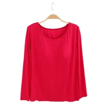 Новые модальные весенние удобные топы для сна женские ночные рубашки с длинными рукавами одежда для сна женская повседневная одежда для сна Большие размеры