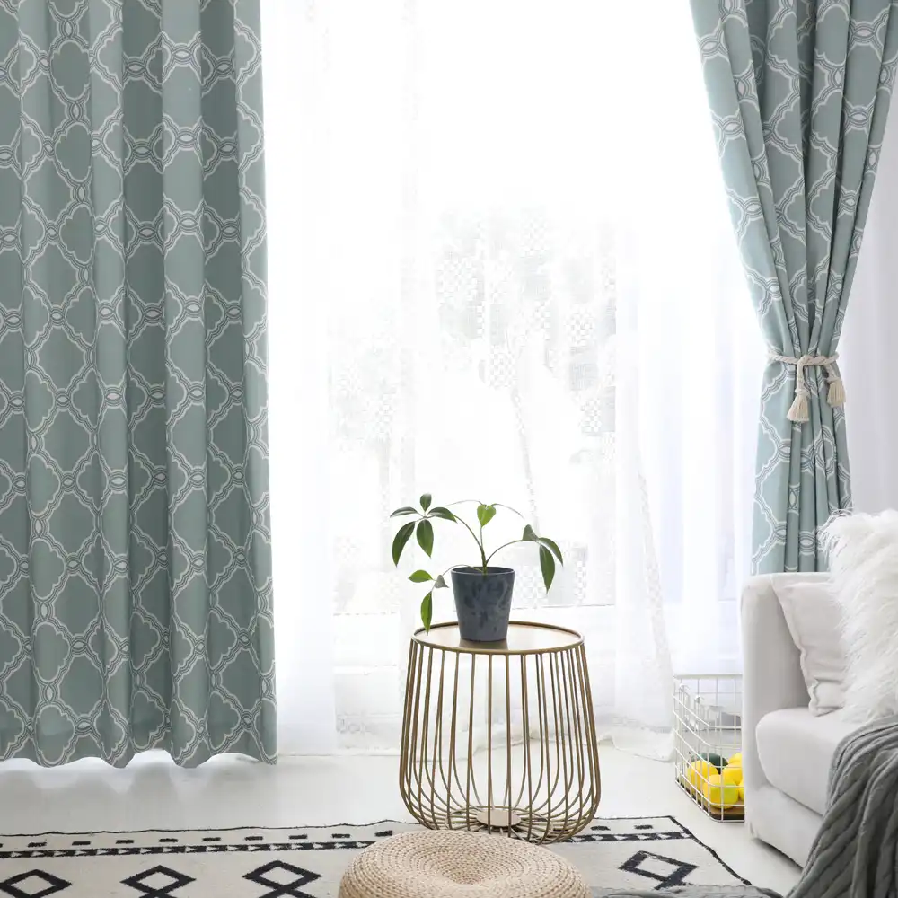 p.o.f gedruckt vorhang für wohnzimmer fenster behandlung