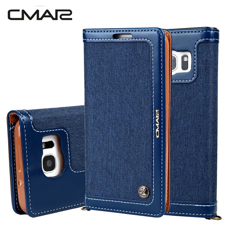 CMAI2 Denim Pattern Flip Leather Wallet Case For Samsung Galaxy S8 S8 plus Case For Samsung Galaxy S7 S7 edge Phone Holder Cover cases-for-s8+
