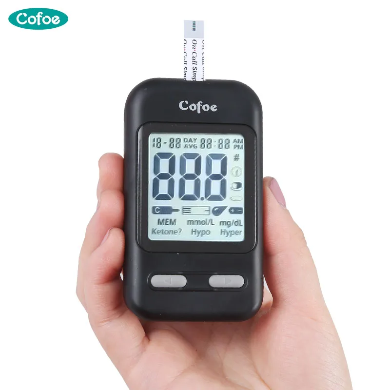 

Cofoe Yiqiao Medical Glucose Meter/Glucometer/Blood Sugar Monitor/Diabete Tester with 50/100pcs Test Strips&Lancets for Diabetic